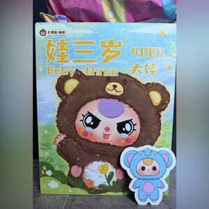 Baby Three 400% Big Baby Plush Confirmed Blue Elephant. New In Box